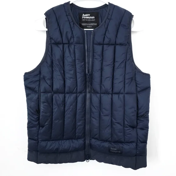 Askov Finlayson Preservation Insulated Puffer Vest Blue Small Outdoor Hiking - Picture 10 of 10